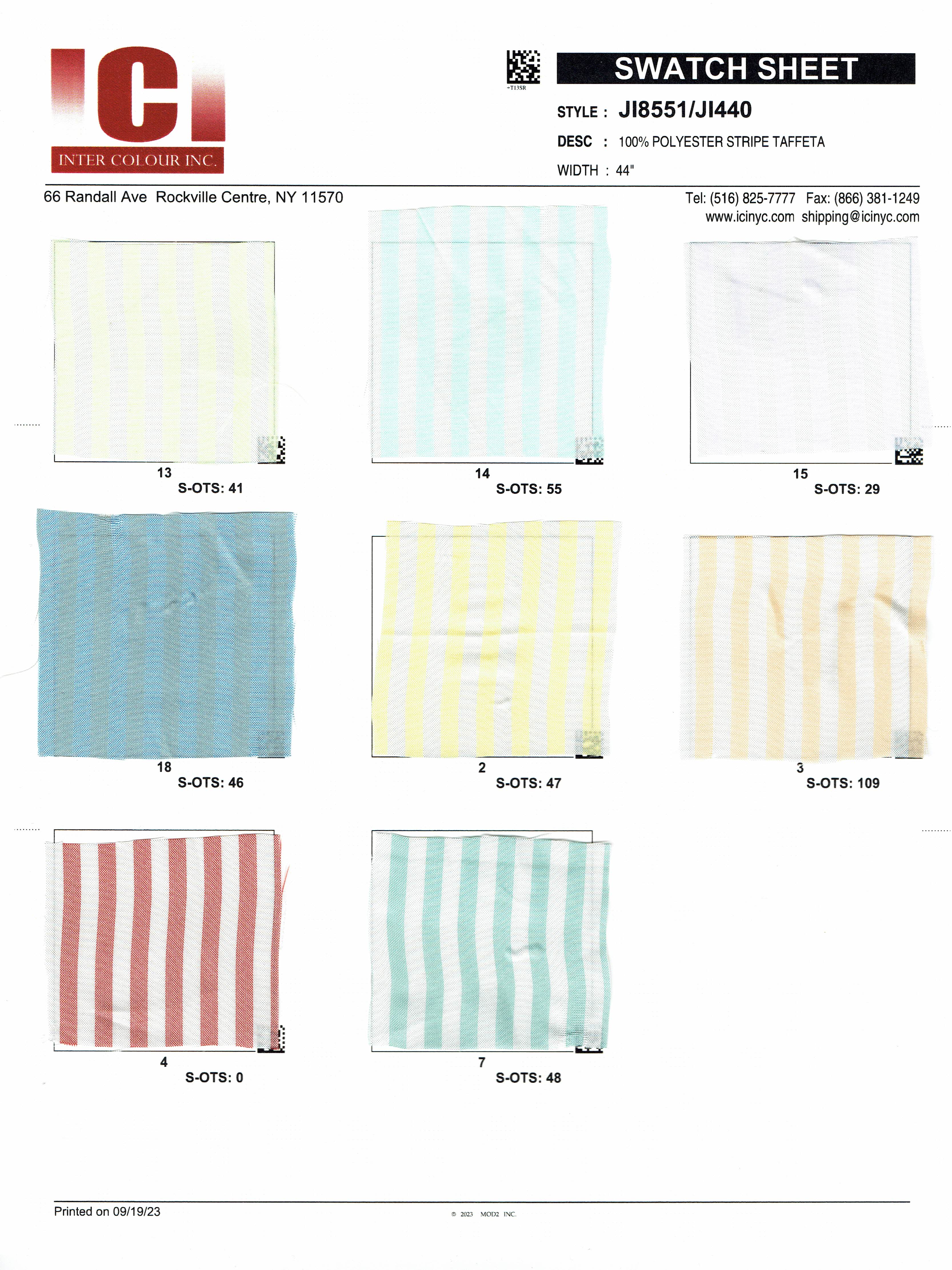 View 100% POLYESTER STRIPE TAFFETA