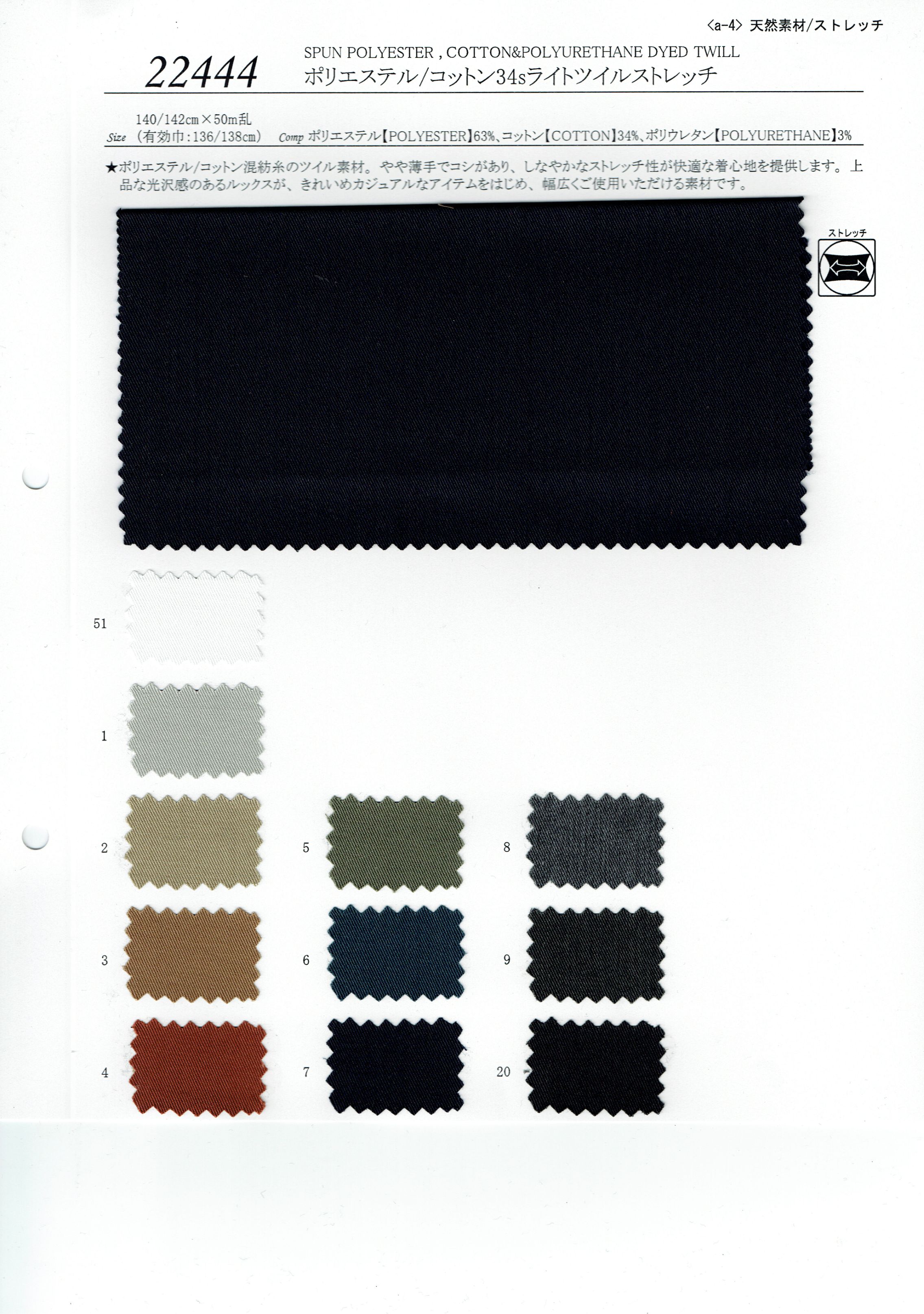 View POLYESTER 63 COTTON 34 PU 3SPUN   DYED TWILL