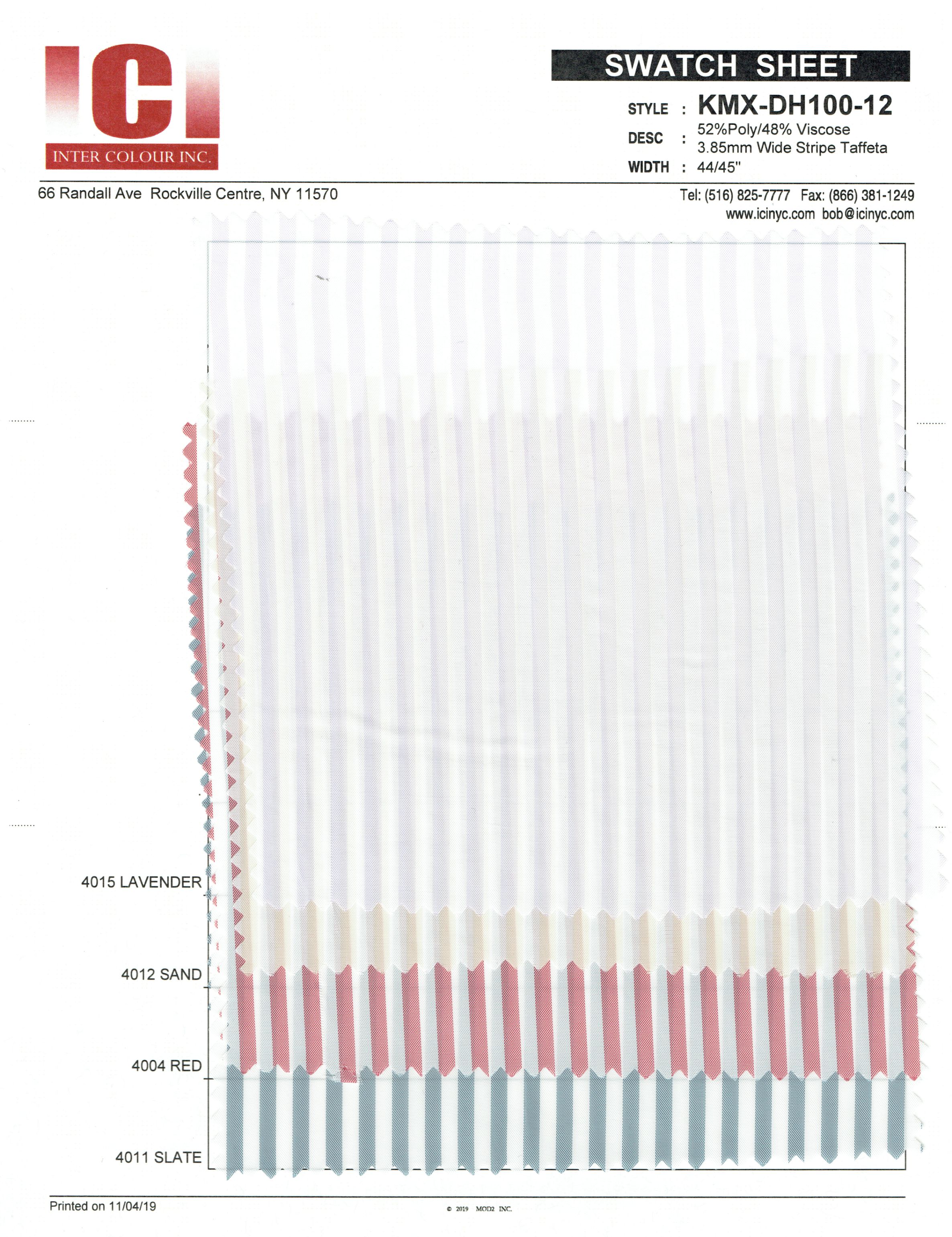 View 52%POLY/48% VISCOSE-3.85MM WIDE STRIPE TAFFETA