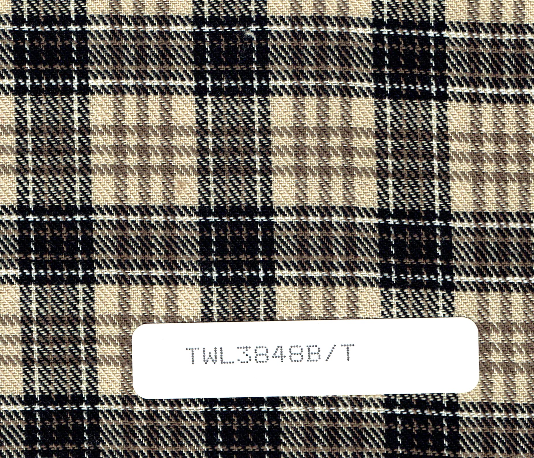 View TWILL BRUSH PLAID BLK/TAN